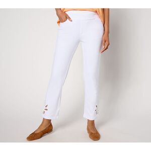 Belle by Kim Gravel Women's Pants Sz 24 Tall Flexibelle Paisley White A639707